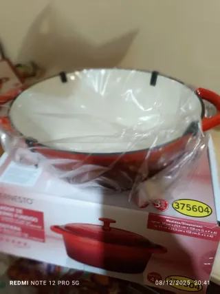 2 Ollas Hierro Fundido Nuevas Caja Pentola