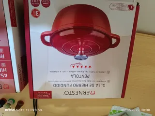 2 Ollas Hierro Fundido Nuevas Caja Pentola