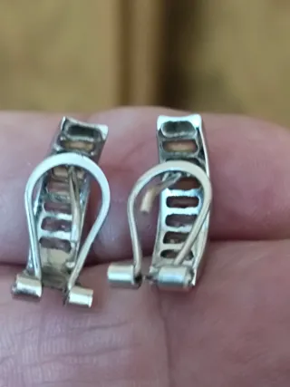 Pendientes Aro Oro Blanco con Circonitas