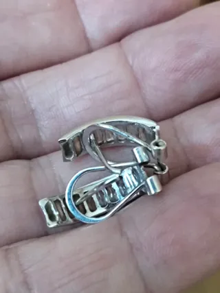 Pendientes Aro Oro Blanco con Circonitas