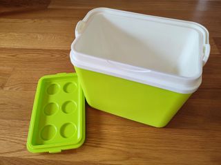 Nevera Camping Pequeña verde y blanca