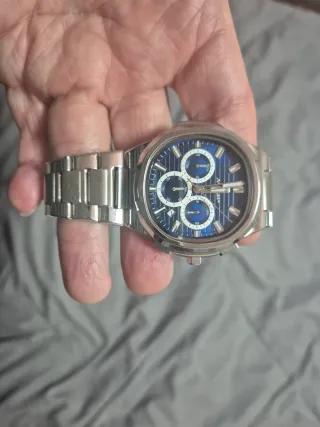 Reloj Cronógrafo Azul y Plateado