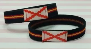 OFERTA! PULSERAS ELASTICAS CRUZ DE BORGOÑA BANDERA