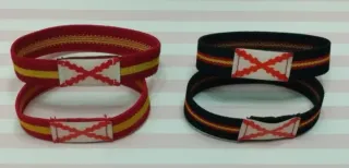 OFERTA! PULSERAS ELASTICAS CRUZ DE BORGOÑA BANDERA