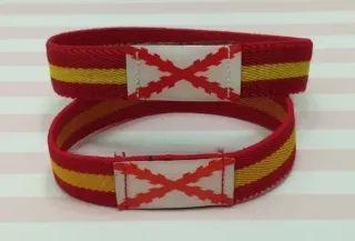 OFERTA! PULSERAS ELASTICAS CRUZ DE BORGOÑA BANDERA