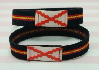 OFERTA! PULSERAS ELASTICAS CRUZ DE BORGOÑA BANDERA