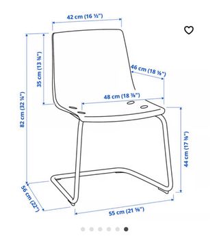 Sedia Ikea Tobias Trasparente