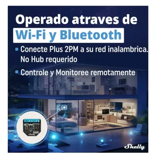 Shelly Plus 2PM WiFi con medidor consumo