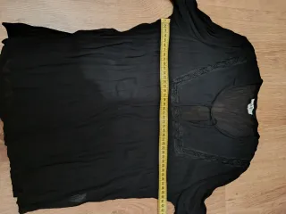 Blusa Festa Negra Transparente Talla 42