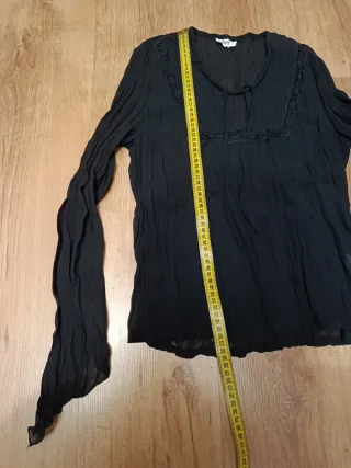 Blusa Festa Negra Transparente Talla 42