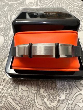 Pulsera Lotus Cuero y Acero Hombre