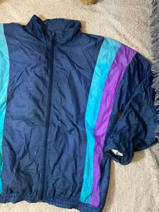 Chaqueta Y2K Retro Azul Marino Morado