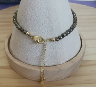 Pulsera Pirita Natural Facetada. Atrae la fortuna!