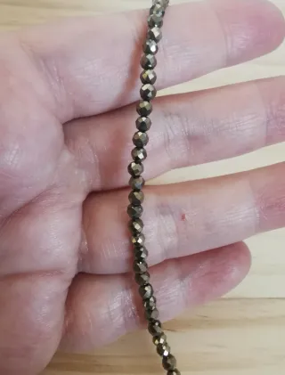 Pulsera Pirita Natural Facetada. Atrae la fortuna!