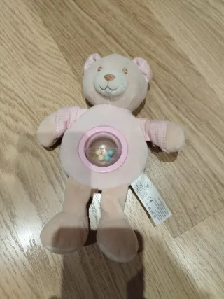 Sonajero Osito Bebé Niña Rosa