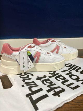 Zapatillas Lacoste Mujer Blancas y Rosa