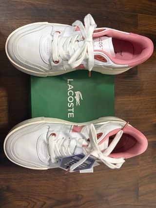 Zapatillas Lacoste Mujer Blancas y Rosa