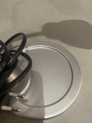 Lámpara de escritorio plateada