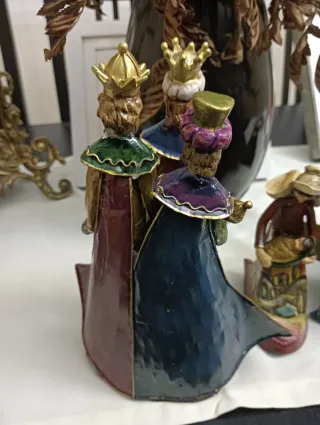 San José, Virgen y Reyes Magos pintados a mano