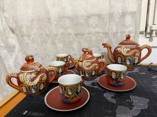 Juego de té japonés Satsuma vintage