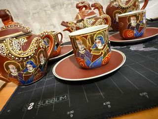 Juego de té japonés Satsuma vintage