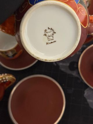 Juego de té japonés Satsuma vintage