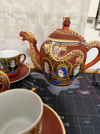Juego de té japonés Satsuma vintage