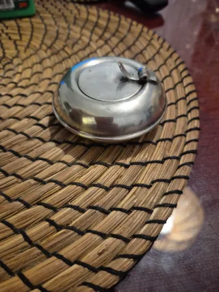 Cenicero de plata vintage años 80