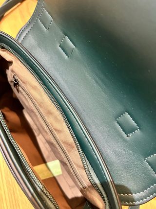 HOY 20€ Bolso cuero verde diseño serpiente NUEVO