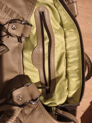 Bolso piel Tous beige