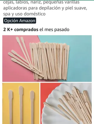 Palitos aplicadores cera depilación