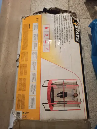 Cama elástica infantil con red de seguridad