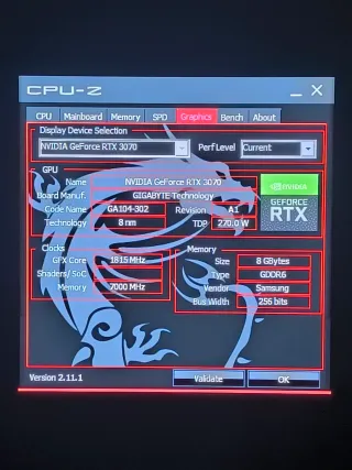 Gigabyte RTX 3070 Gaming OC 8G