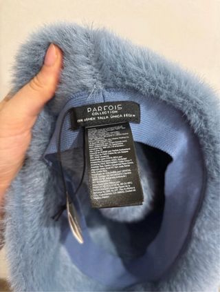 Sombrero bucket pelo azul