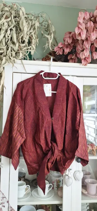 Blusa de seda mujer talla única