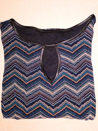 Camiseta mujer zig-zag brillante