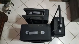 Set 3 valigie trolley nere