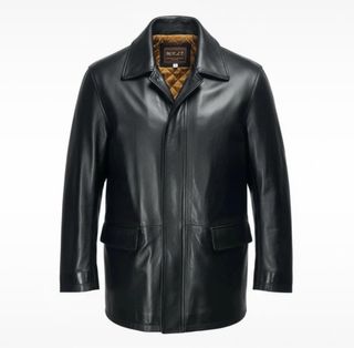 Giubbotto in pelle vintage nero