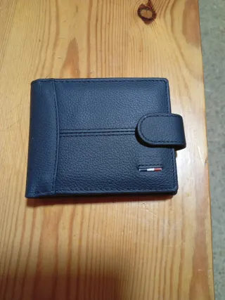 Cartera hombre negra con cierre