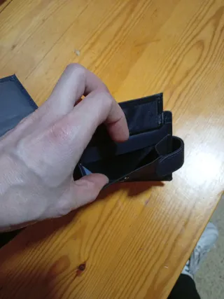 Cartera hombre negra con cierre