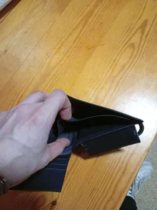 Cartera hombre negra con cierre