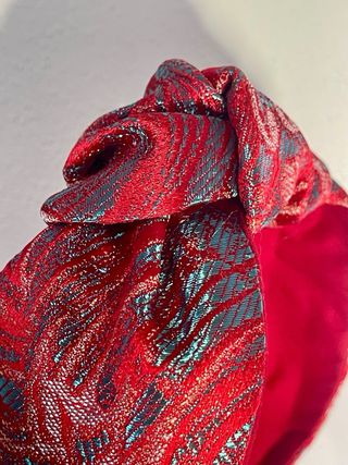 Bellissimo cerchietto donna broccato rosso