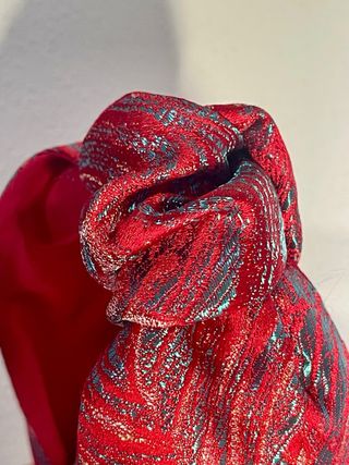 Bellissimo cerchietto donna broccato rosso