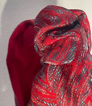 Bellissimo cerchietto donna broccato rosso