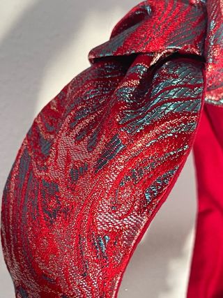 Bellissimo cerchietto donna broccato rosso