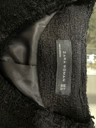 Americana Zara Tweed Negra Botones Joya