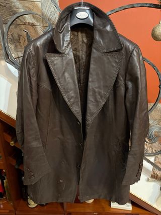 Giacca in vera pelle vintage marrone