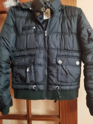 Chaqueta bomber negra mujer Talla S