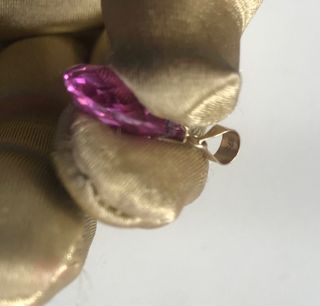 Colgante Oro dorado 9k Zafiro Rosa