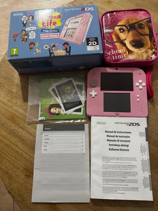 Nintendo 2DS Rosa con varios juegos instalados